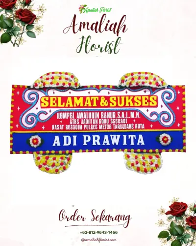 Karangan Bunga Ucapan Selamat di Swasana Pussenkav Wedding Venue  Organizer